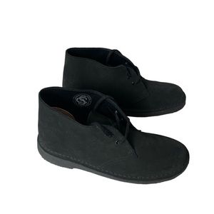 Clarks Women's Desert Chukka Boot Black Suede